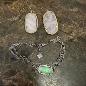 Kendra Scott earrings gently used bracelet is well loved